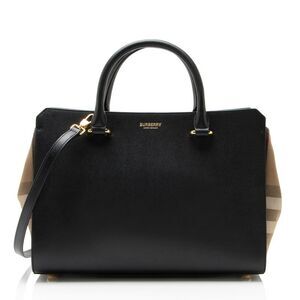 Burberry Leather Nova Check Banwell Tote